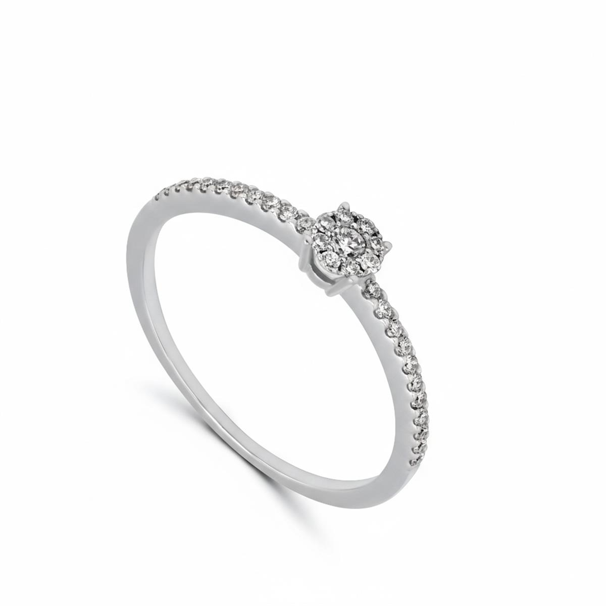 Femme Ador&eacute;e wit gouden ring 18k met diamant 16pt