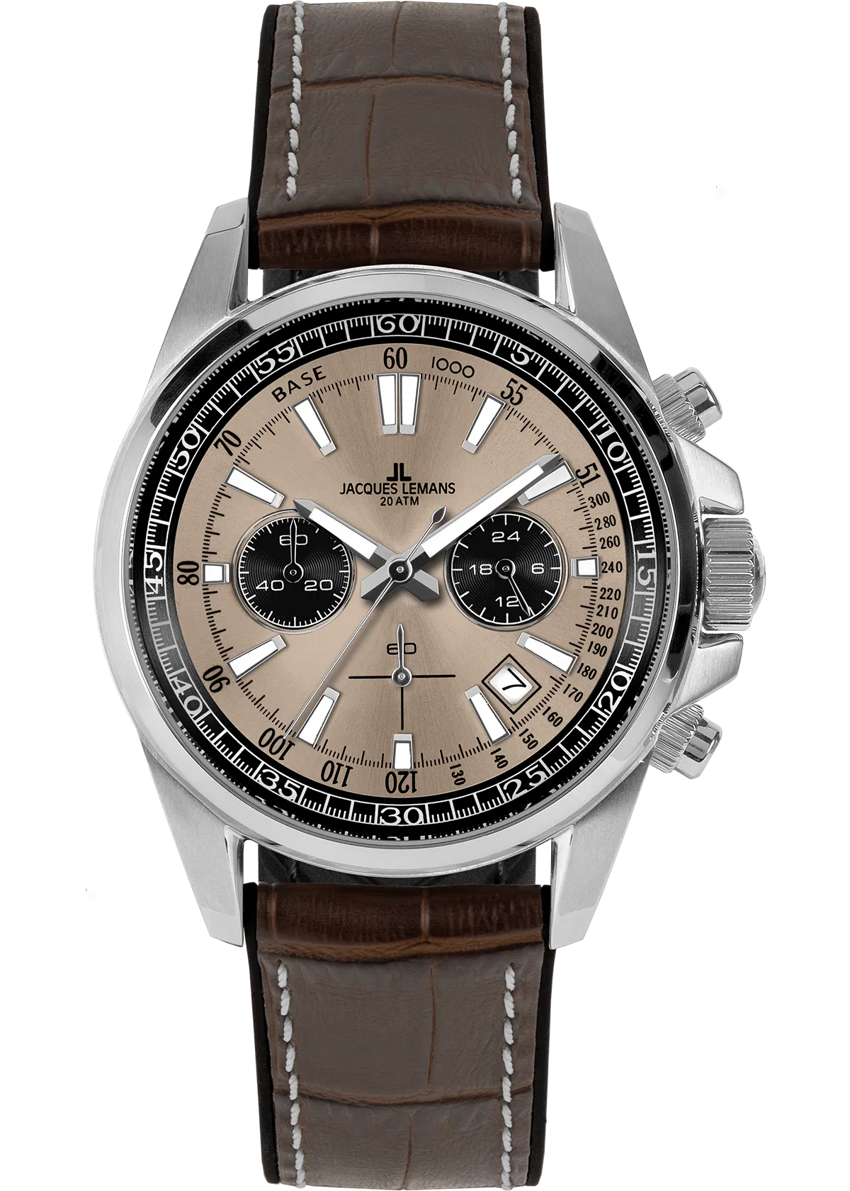 Entdecken Sie die Liverpool 1-2117 JACQUES LEMANS Uhr, Diese elegante Armbanduhr mit braunem Armband und Datumsfunktion besteht aus hochwertigem Edelstahl. Mit einem Geh&auml;usedurchmesser von 44 mm ist sie perfekt f&uuml;r den t&auml;glichen Gebrauch. Tragen Sie sie stilvoll zu Freizeit- oder Business-Outfits f&uuml;r einen zeitlosen Look.