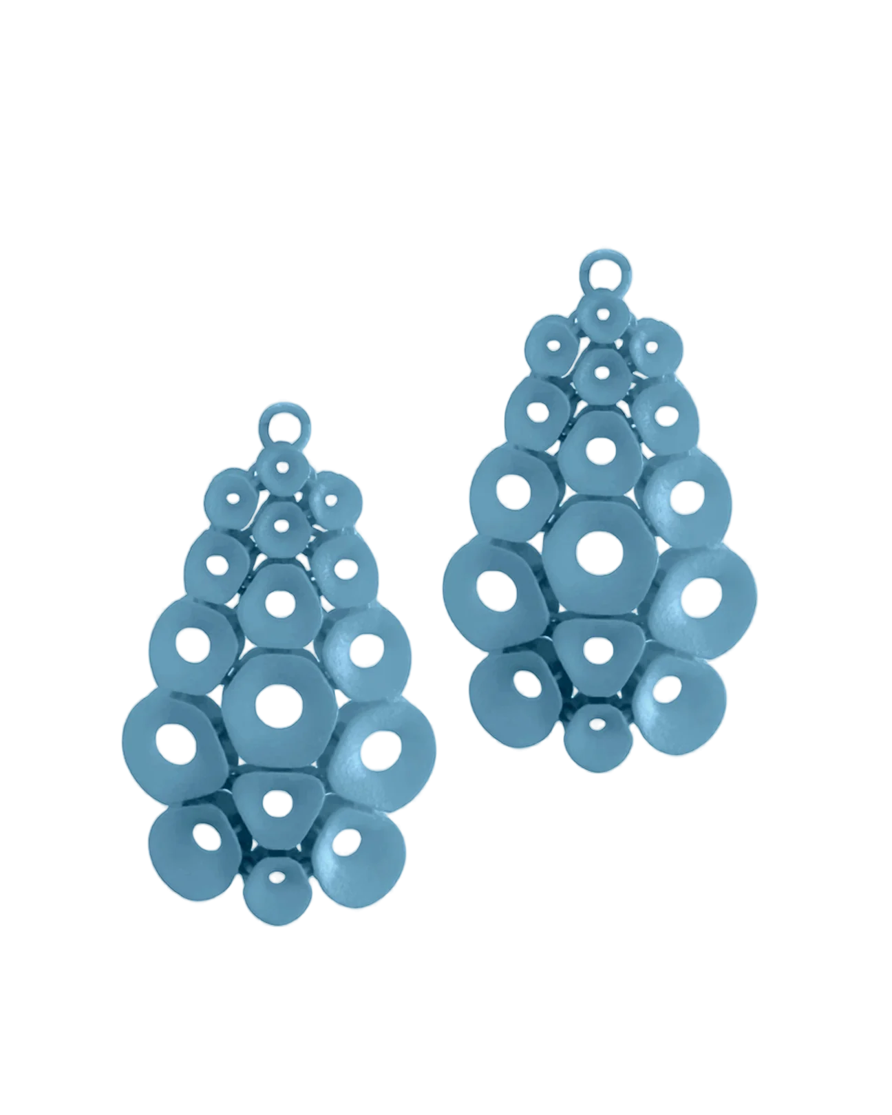 Fabnora coral oorring hanger topaz blue