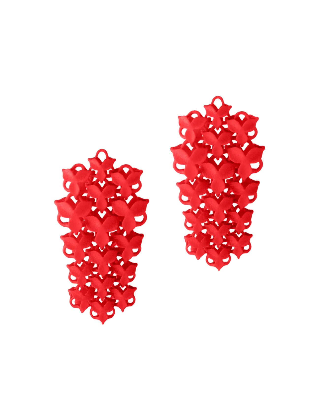 Fabnora Blossom small oorring hanger deep red