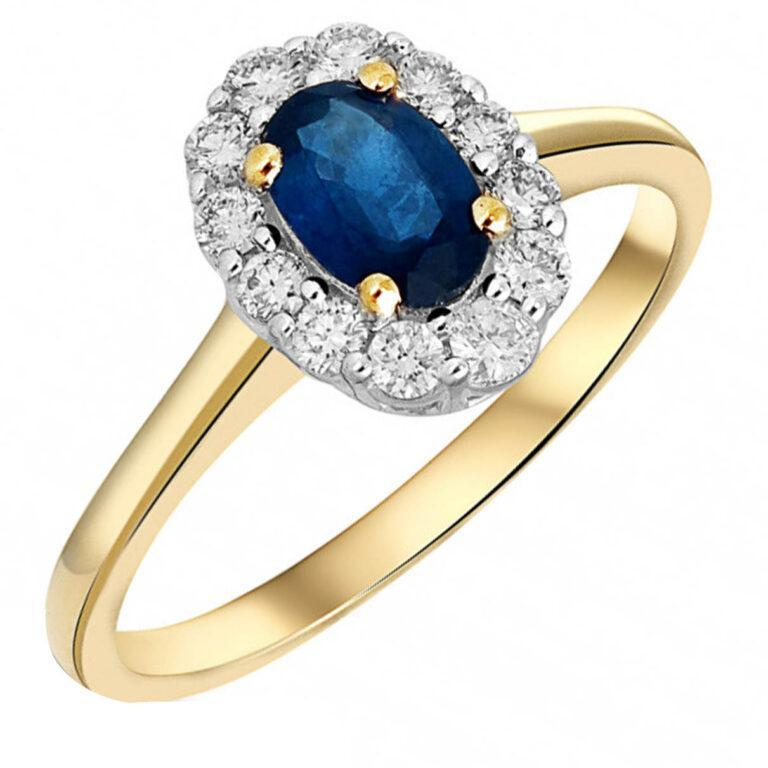 14 Krt GGD Ring 12-0.25 H SI/1-0.55 Saffier