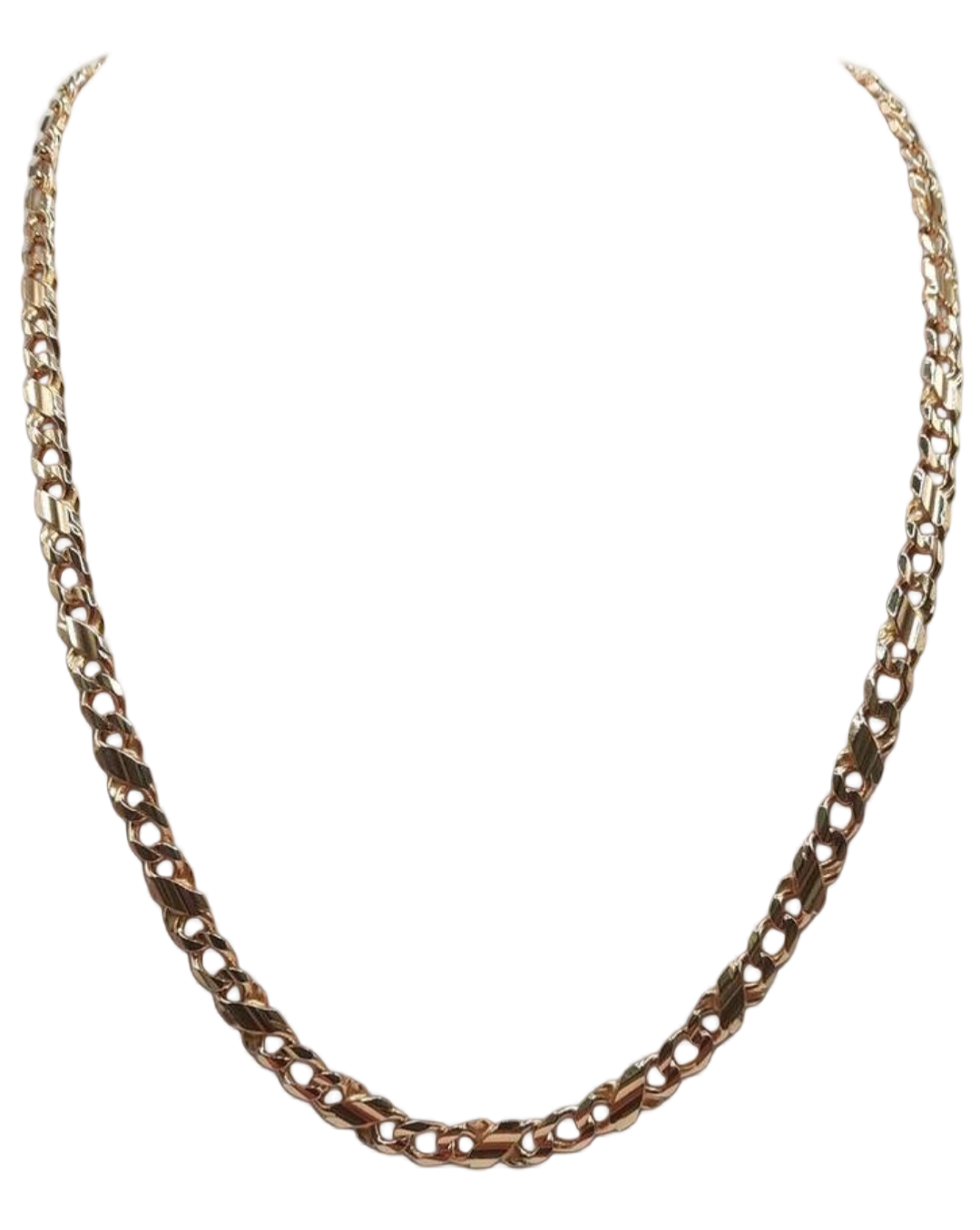 De gouden ketting met modelnummer BREA-0002089 is een luxe sieraad gemaakt van 14kt goud. Met een gewicht van 38.86 gram en een diameter van 55mm, straalt het robuustheid uit. De ketting is 5.9mm breed en heeft een lengte van 550mm. Draag het als opvallend accessoire bij een chique outfit voor speciale gelegenheden.