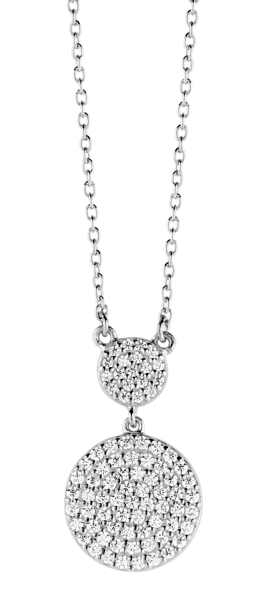  Dieses wundervolle Halskette, aus 925/- Silber mit Zirkonia Steinen, ist das perfekte Accessoire f&uuml;r jeden Anlass. Sie in zwei verschieden l&auml;ngen zu tragen, 42-45cm. Am besten zur Geltung kommt es &uuml;ber einem schlichten Oberteil oder einem Kleid, um Ihren Look stilvoll zu vervollst&auml;ndigen. Machen Sie Ihren Auftritt unvergesslich mit diesem zeitlosen Schmuckst&uuml;ck!