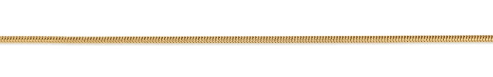 Gouden slangen collier van 45 cm lengte en 1.0 mm massief.