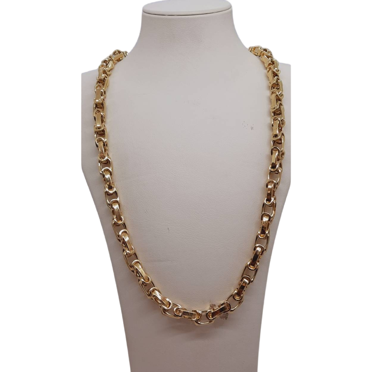 De gouden ketting met modelnummer BREA-0001331 is een elegant sieraad vervaardigd van 14-karaats goud. Met een breedte van 7,5 mm en een gewicht van 33,74 gram straalt het luxe uit. Deze glanzende, goudkleurige ketting is perfect voor elke gelegenheid. Draag het solo voor een verfijnde look of combineer het met andere kettingen voor een trendy, gelaagd effect.