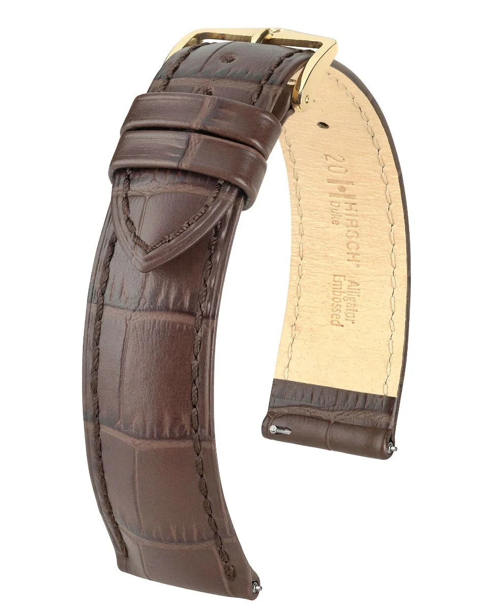Duke Brown Calf 21mm is een klassieke horlogeband van soepel bruin kalfsleder met een elegante en tijdloze uitstraling. De hoogwaardige afwerking, comfortabele draagervaring en 21 mm breedte maken deze band perfect voor zowel zakelijke als casual horloges.