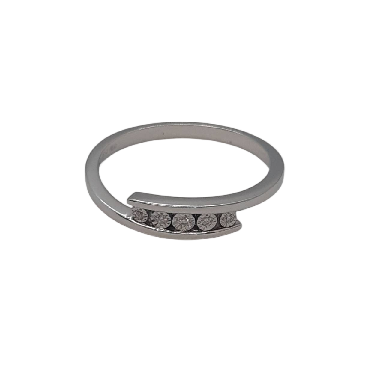 witgoud ring mei diamant 