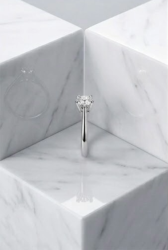 18 kt wit goud sol + 0.06ct brilj