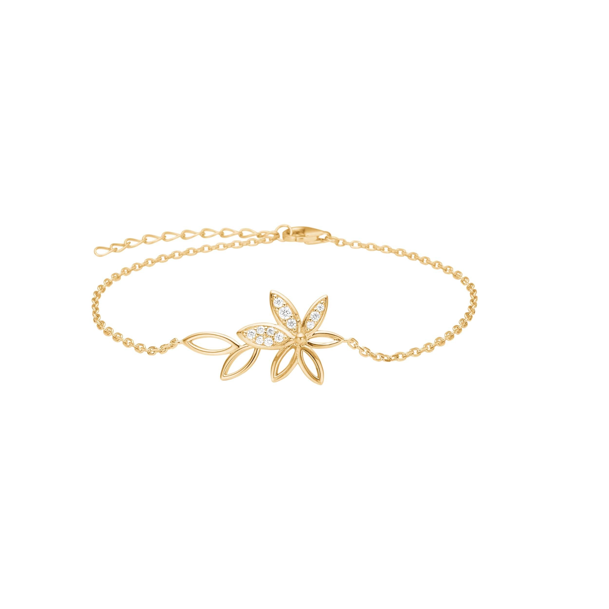 Das Armband GP Zirkonia (Modellnummer: 80630045900) zeichnet sich durch sein elegantes Design mit Zirkonia-Steinen aus. Es besteht aus hochwertigem, vergoldetem 925er Sterling Silber und misst 18+2 cm in der L&auml;nge. Tragen Sie es solo oder kombinieren Sie es mit anderen Armb&auml;ndern f&uuml;r einen trendigen Layering-Look. Perfekt f&uuml;r jeden Anlass, von Alltag bis Abendveranstaltung.