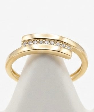 Gouden ring zirkonia 