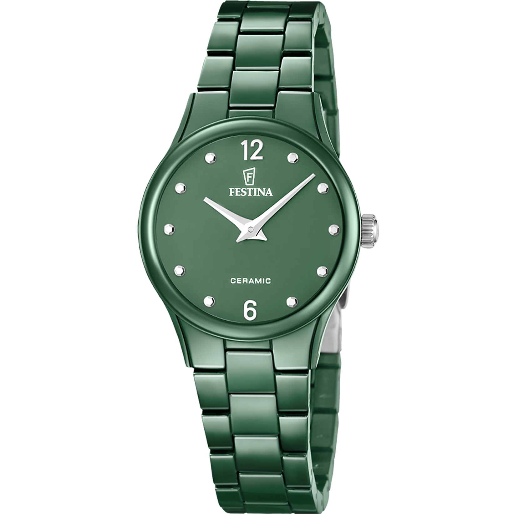 Festina F20751/6 horloge dames ceramic groen