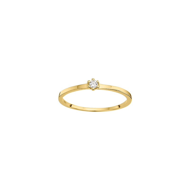 Dieser Solitaire-Antragsring aus 585er Gelbgold, Modellnummer 6-211559-001, pr&auml;sentiert einen Brillanten von 0,15 ct wsi. Der Ring ist speziell als Verlobungsring konzipiert und in der Gr&ouml;&szlig;e 54 erh&auml;ltlich. Tragen Sie ihn am Ringfinger Ihrer linken Hand f&uuml;r den klassischen Verlobungsstil. Perfekt f&uuml;r einen unvergesslichen Moment der Liebe.