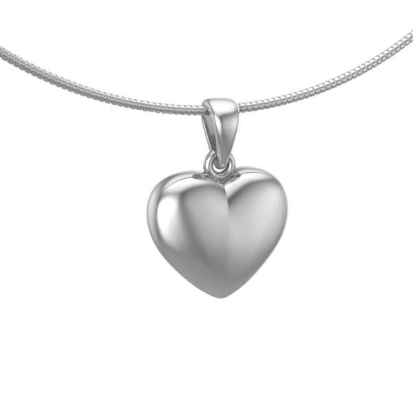 Silent Memories - Zilveren memorial hanger, hartje, excl. collier - 1270-Z