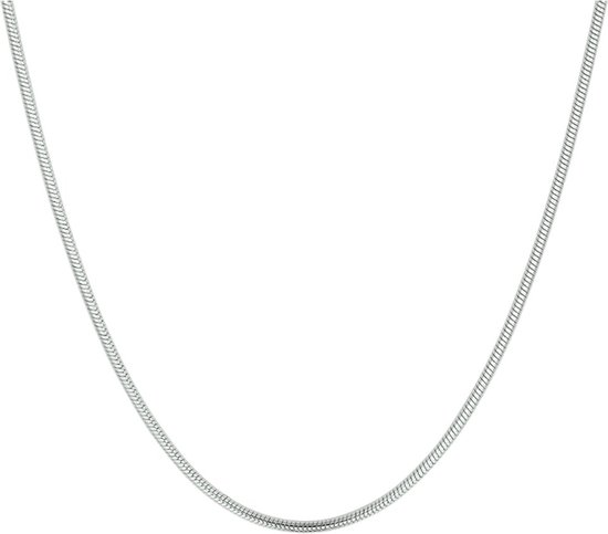 Slangencollier zilver 1.2mm breed .45cm lang