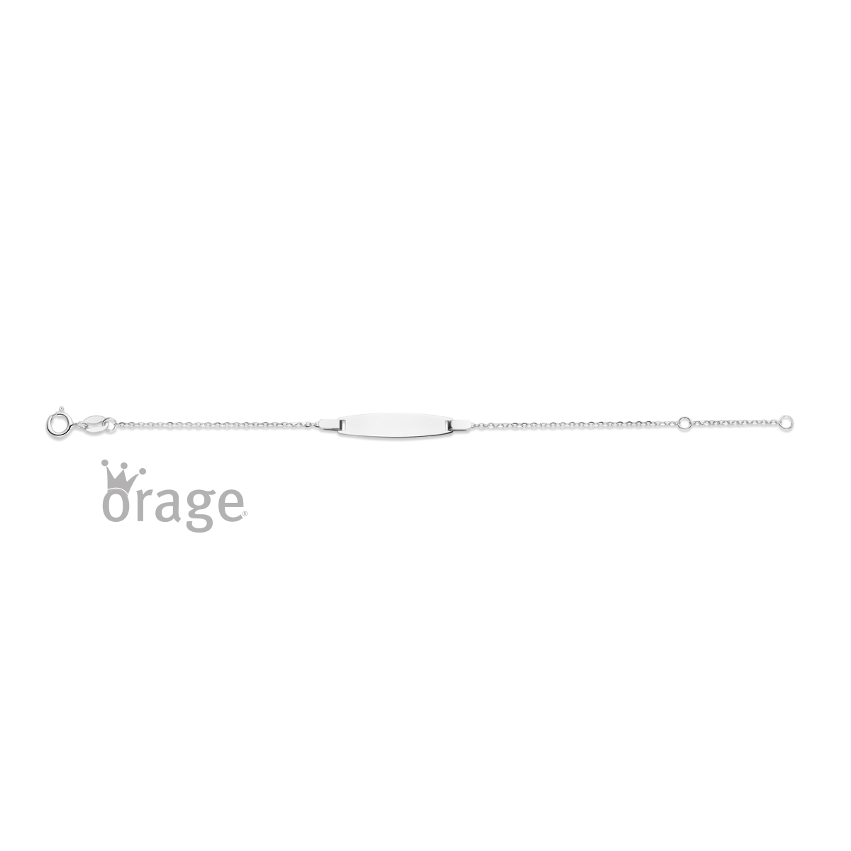 Orage Kids naamplaatje zilver