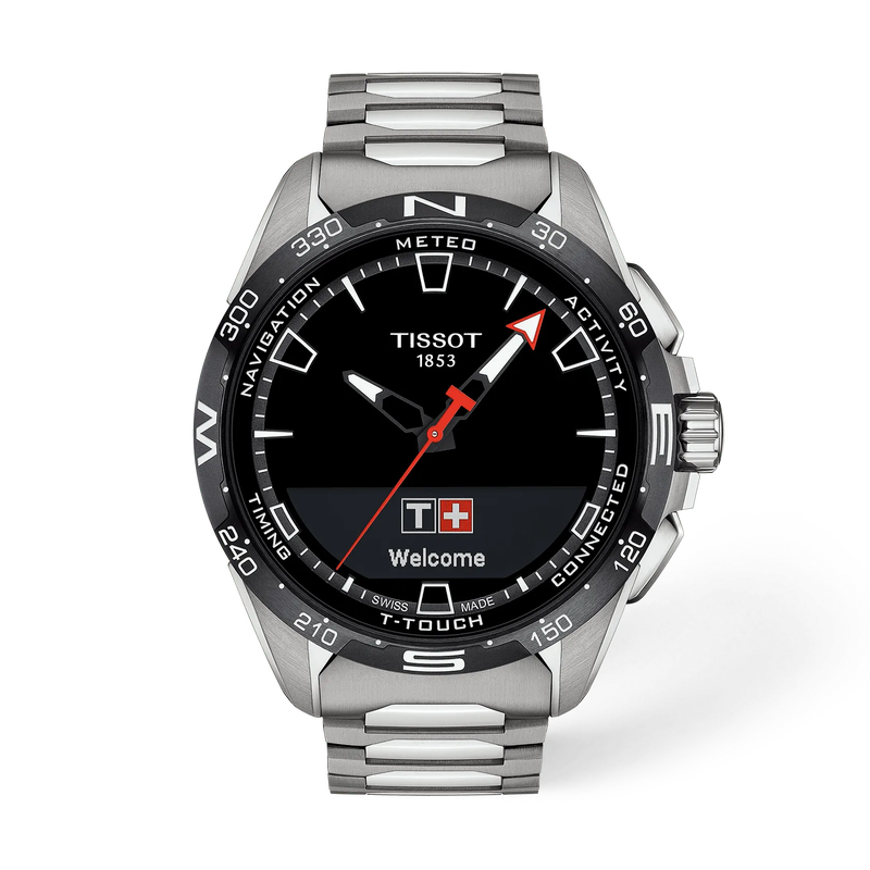 De Tissot T-Touch Connect Solar T1214204405100 is een geavanceerd horloge met functies zoals een touchscreen, zonnepaneel en Bluetooth-connectiviteit. Het beste is om het horloge te dragen als een sportief accessoire voor dagelijks gebruik of tijdens outdoor activiteiten. De T-Touch Connect kan worden gedragen met casual, sportieve of formele outfits voor een stijlvolle en functionele look.