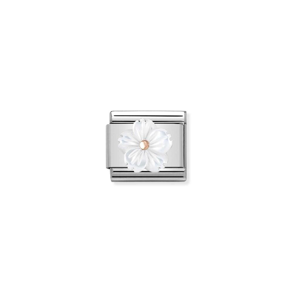 Series	Nature and Flowers
Jewellery material	Stainless Steel, Rose Gold 9K
Stone_type	Mother of pearl
Stone-color	White
Category	Link
Brand	Nomination Jewellery
Incl_steen	Ja