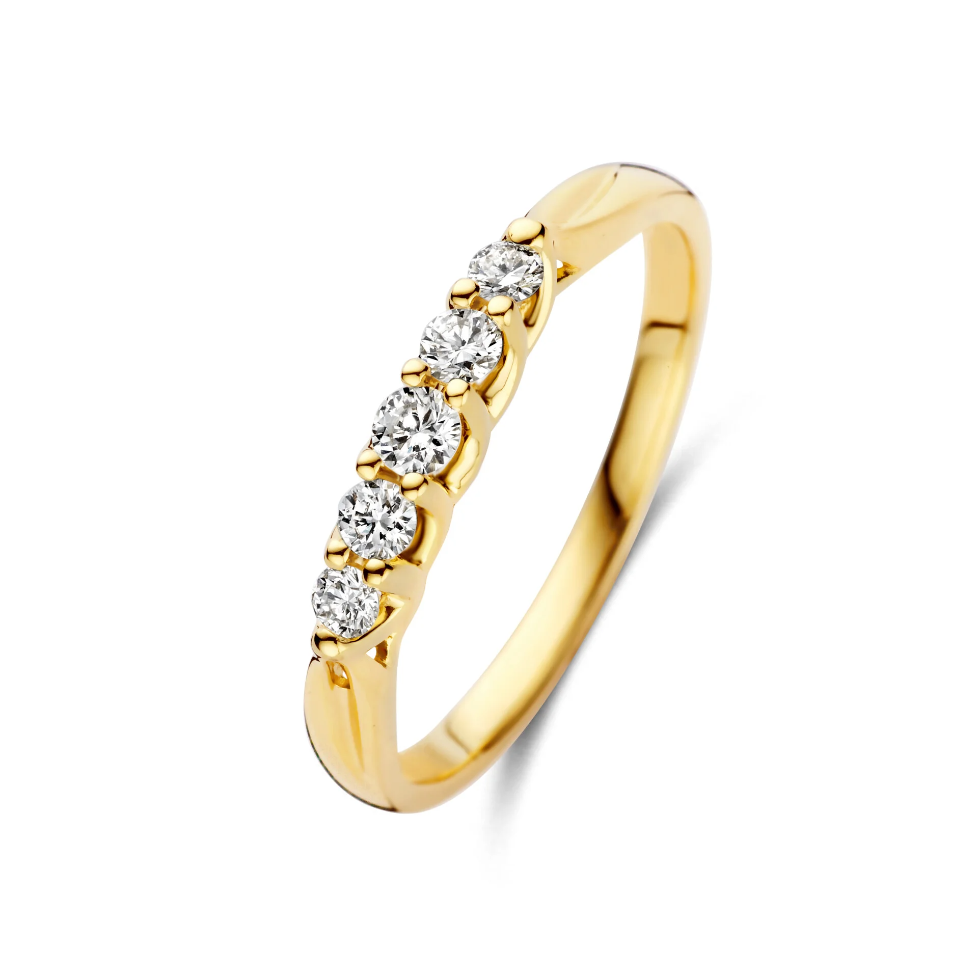 Joy & Julia 289.102.17  9krt Gouden Memoire Ring met Lab grown Diamant 0.25 ct