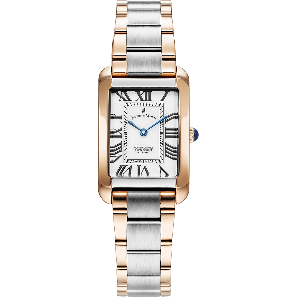 Dit Jacques du Manoir horloge heeft een kast gemaakt van Roestvrijstaal met een diameter van 23 mm en is voorzien van een Roestvrijstaal band. In de kast bevindt zich een Ronda kwaliteitsuurwerk en is afgewerkt met Mineraalglas.

Het horloge is 3ATM. Dit betekent dat het horloge spatwaterdicht is.. 
Verder wordt het horloge geleverd met 2 jaar garantie.
