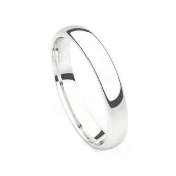 De ring is in 18 karaat witgoud. De ring is 4 mm breed.