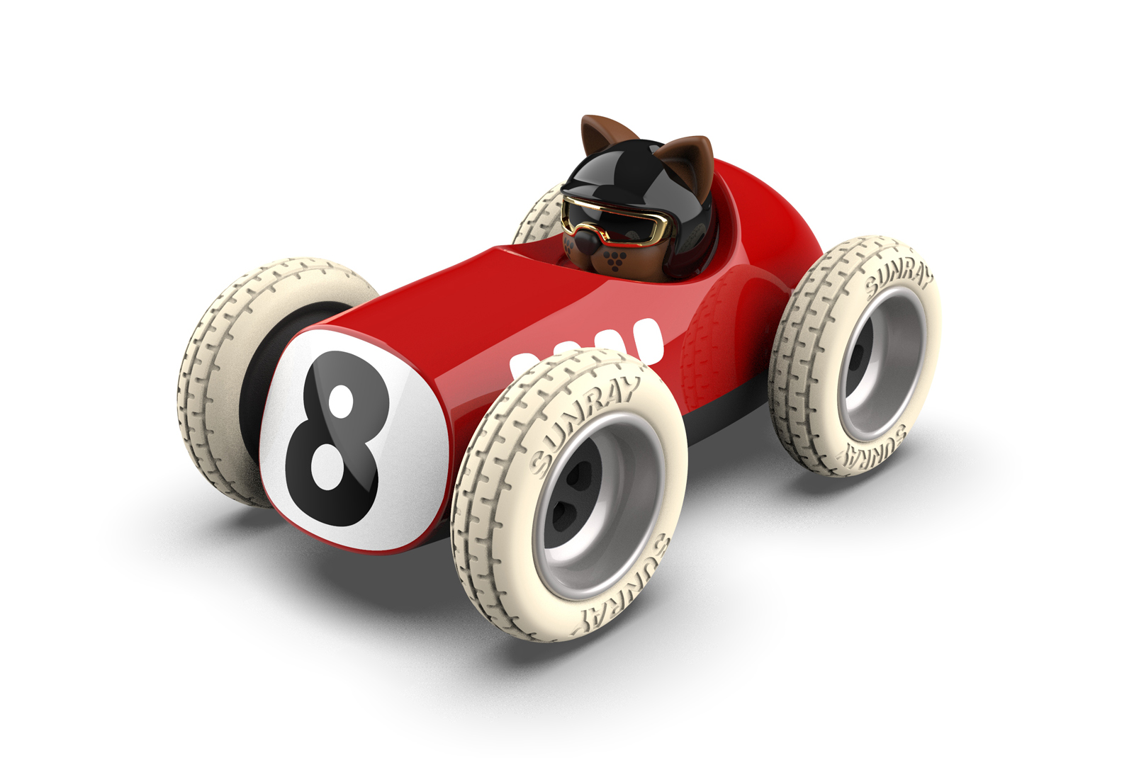 De Egg Roadster met piloot Karlos bestaat samen met Scrambler, Sunnysider en Hardy uit het Egg Roadster supertrio. Piloot Karlos maakt hier zijn eerste verschijning en zit comfortabel in zijn speels vormgegeven, eivormige raceauto.

Afmetingen 20 x 13 x 11 cm
Geschikt voor kinderen vanaf 3 jaar