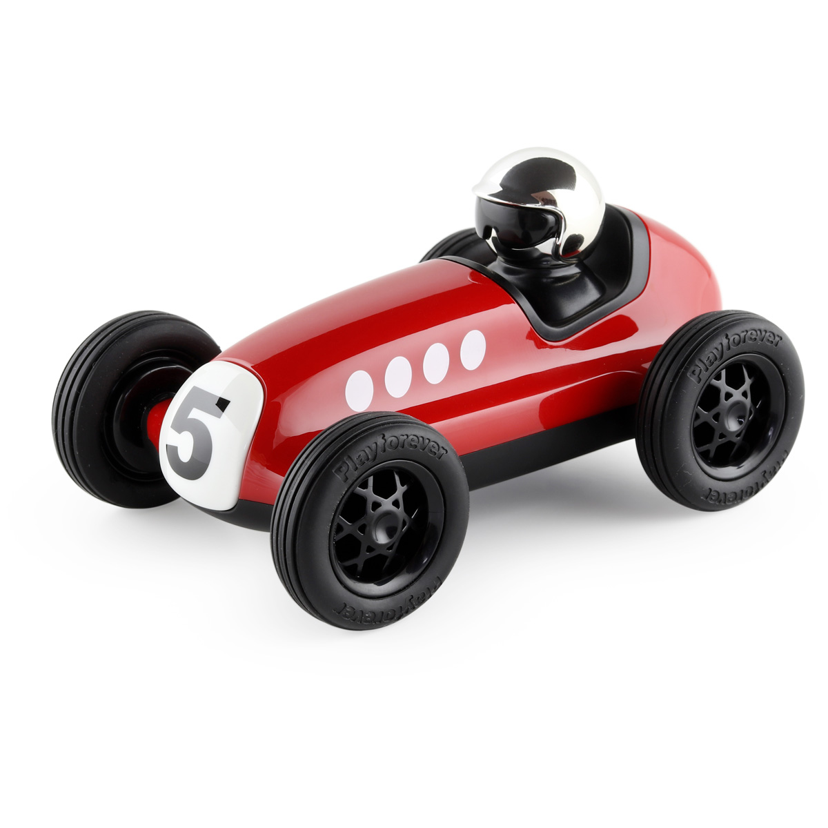 Met trots introduceren we de Loretino Monaco raceauto, een speelse en compacte versie van zijn grotere broer Bruno, het allereerste model uit de Playforever collectie. In een heldere, levendige blauwe kleur met contrasterende witte rubberen banden bewijst Loretino Monaco dat formaat niet alles is.

Lichtgewicht en gemakkelijk vast te houden, maar tegelijkertijd gebouwd om lang mee te gaan. Net als alle Playforever producten is deze auto prachtig vormgegeven en ontworpen om een leven lang mee te gaan.

Afmetingen 138 x 88 x 70 mm
Geschikt voor kinderen vanaf 1 jaar