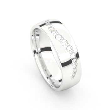 De ring is in witgoud18 karaat en gezet met briljat voor 0.21ct.