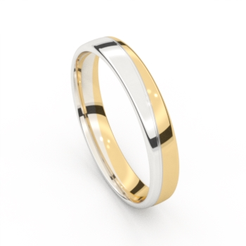 De ring is in wit en geelgoud 18 karaat