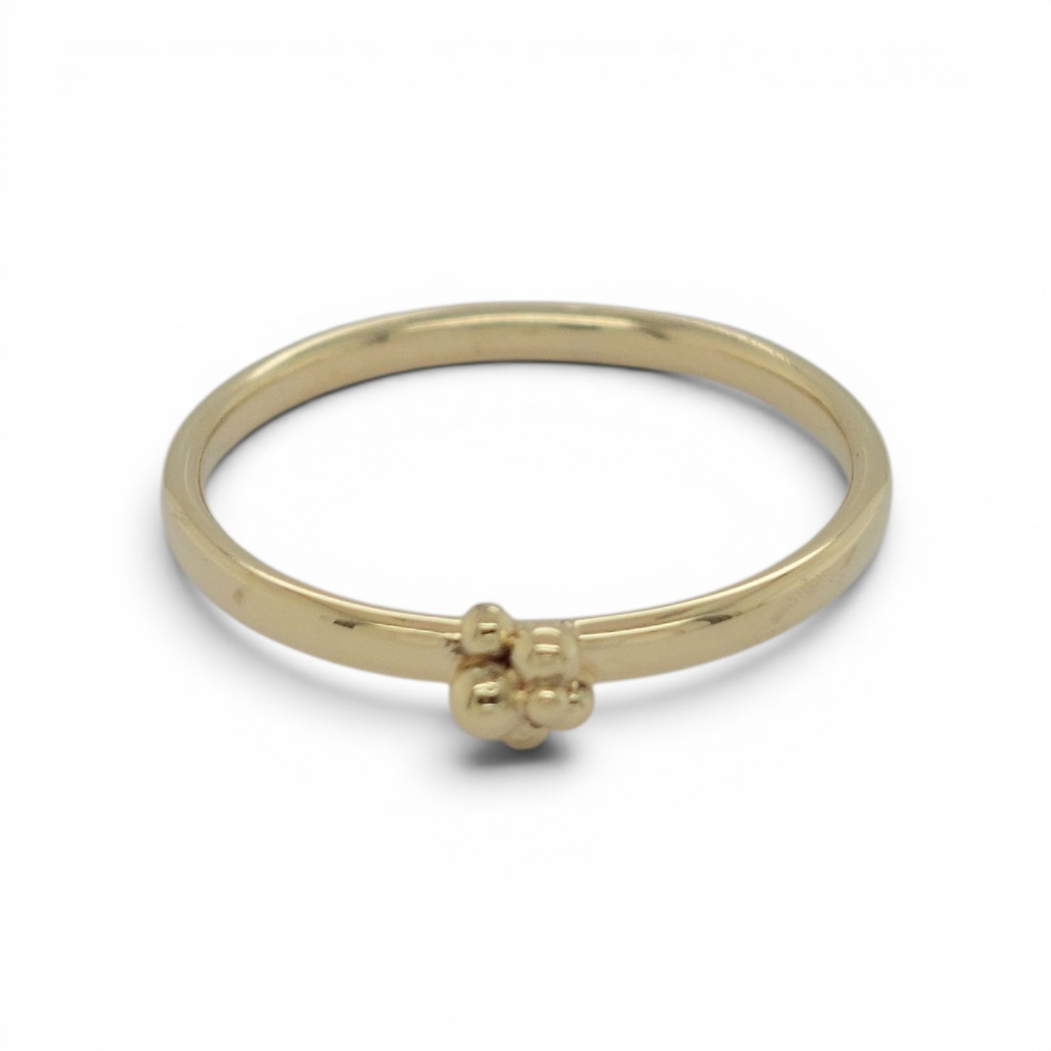 14kt gouden ring met kleine balletjes