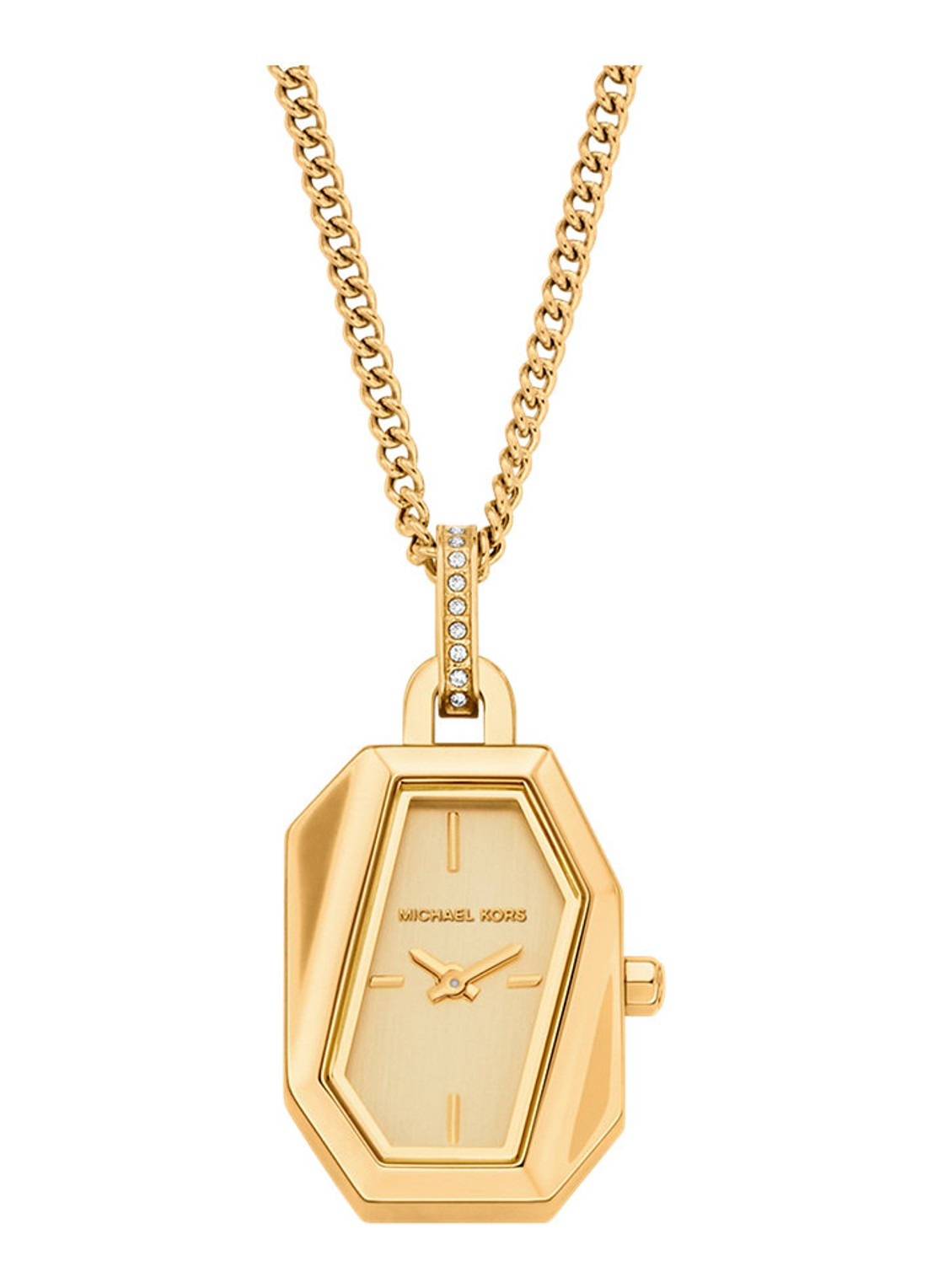 De delicate en tegelijk opvallende Suri-halsketting met hanger legt de focus op onze kenmerkende gefacetteerde kast, die aan een fijne ketting hangt. De halsketting kan gecombineerd of afzonderlijk worden gedragen en werkt elke look af met een subtiel statement.
