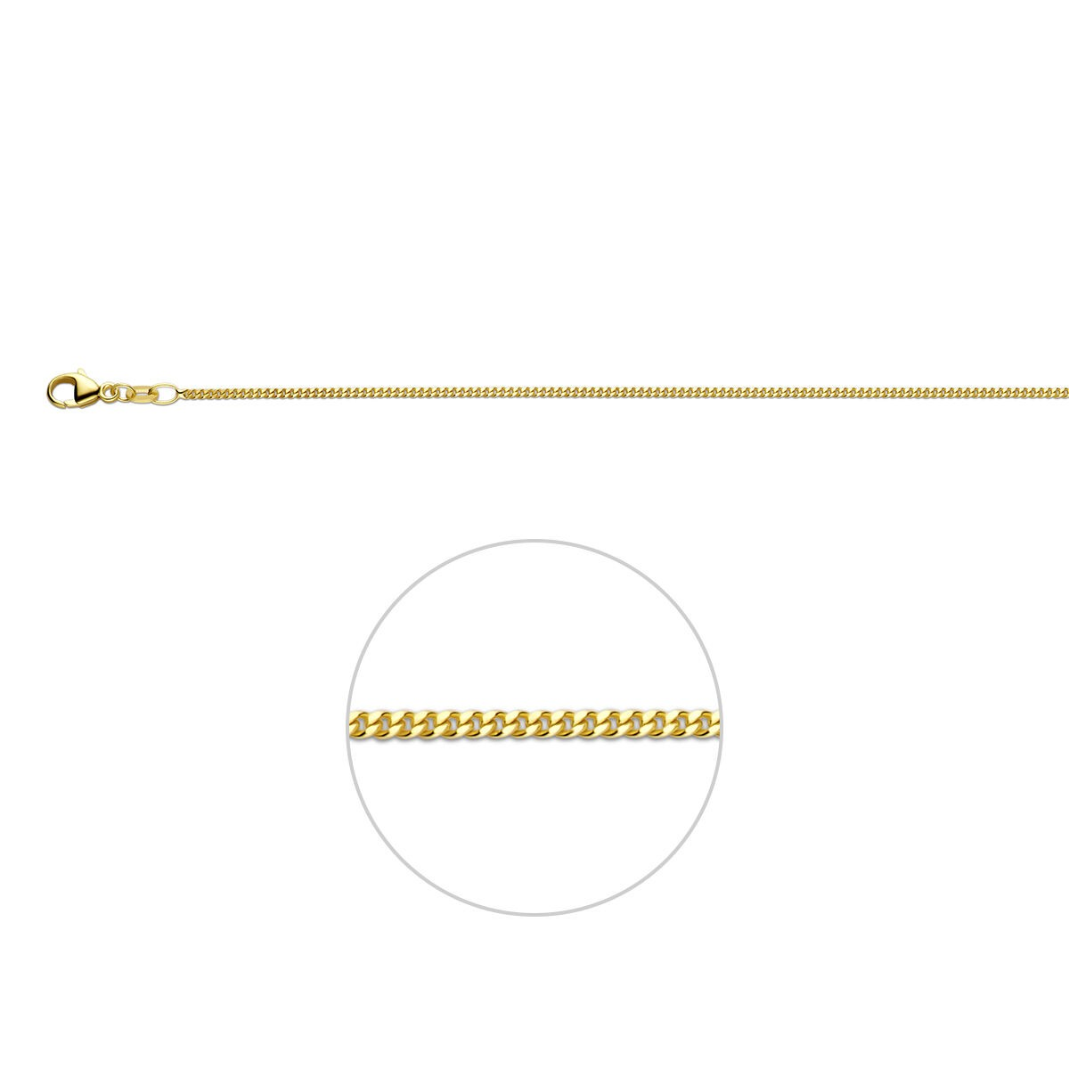 Het product 14k gourmette 45cm uit de Van Zaanen Goud Collectie is een verfijnde schakelketting van 14-karaats goud. Dit tijdloze sieraad is perfect voor dagelijks gebruik of speciale gelegenheden. Draag het solo voor een subtiele uitstraling of combineer met andere kettingen voor een stijlvolle, gelaagde look. Een elegante toevoeging aan elke garderobe.