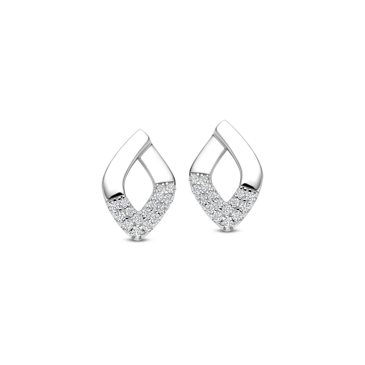 Oorringen in zilver met zirconia  van Naiomy 