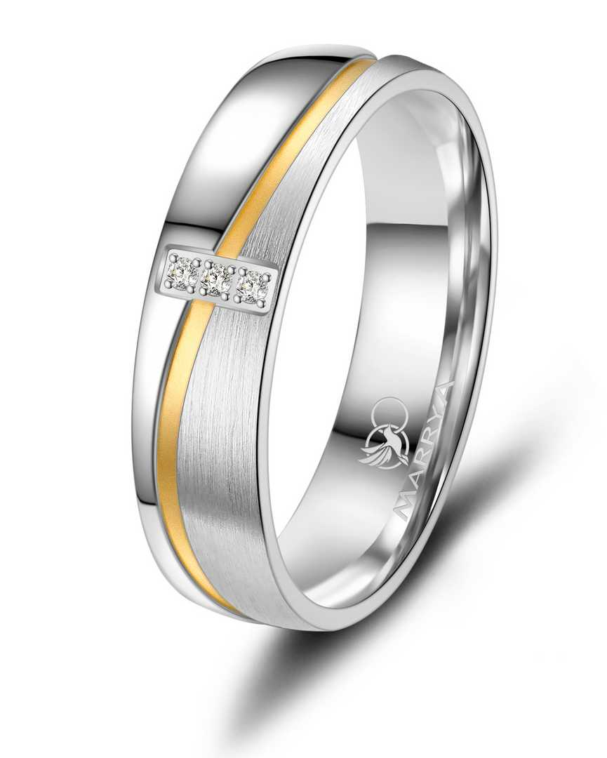 Dames ring van edelstaal met zirconium
