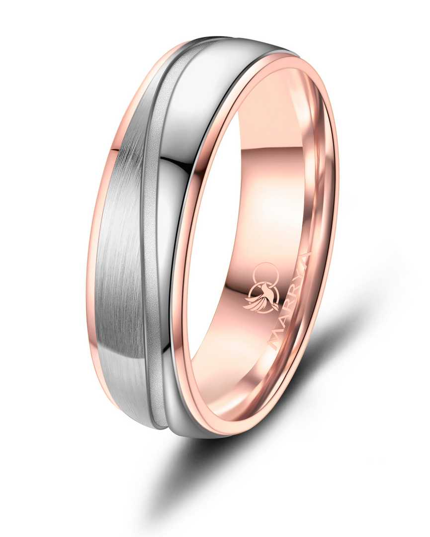 Heren ring bicolor van edelstaal