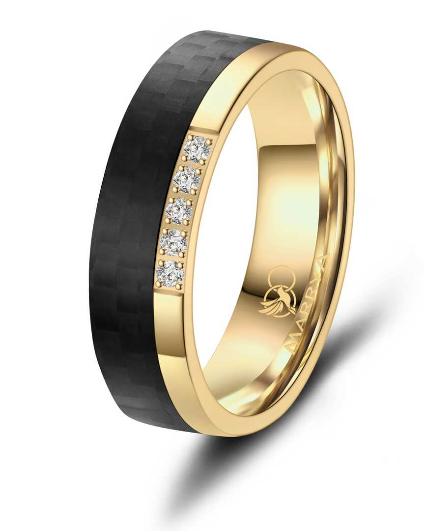 Dames ring van edelstaal met zirconium