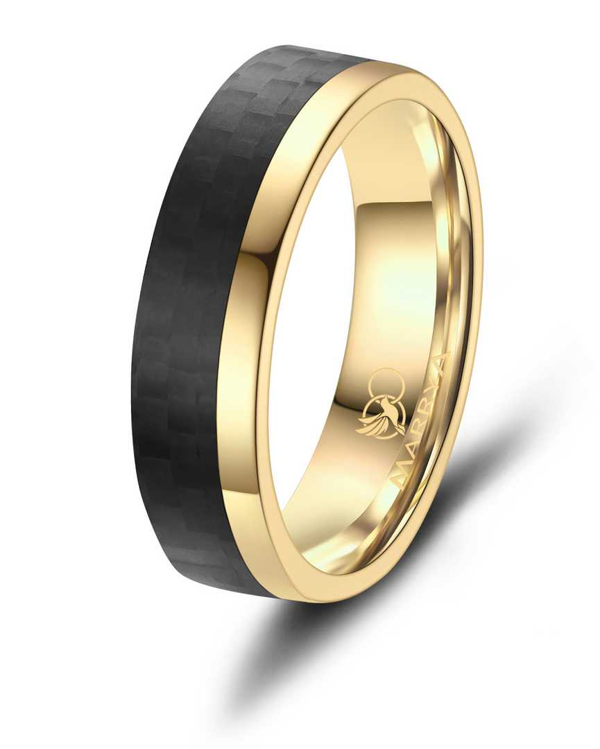 Heren ring bicolor van edelstaal