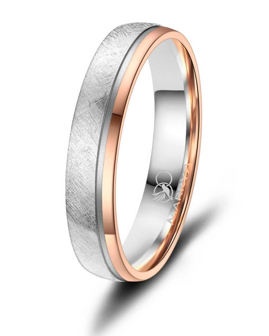 Heren ring bicolor uit edelstaal