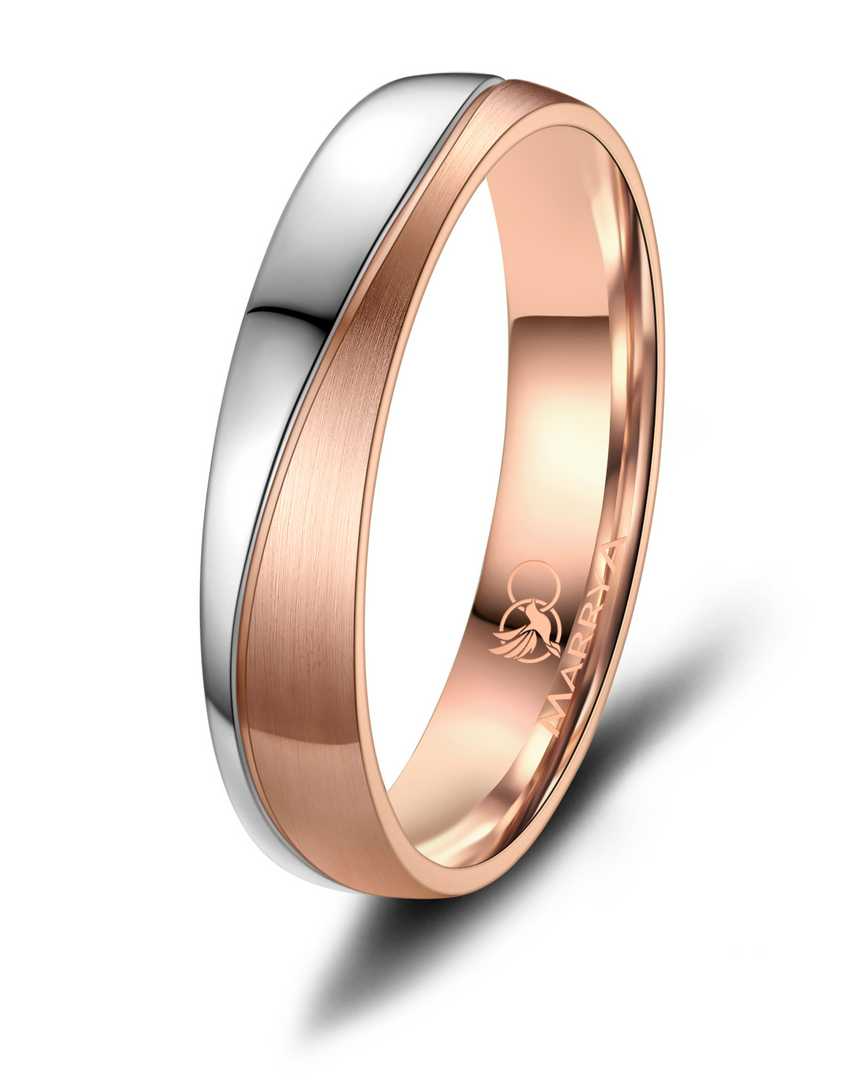 Heren ring bicolor uit edelstaal