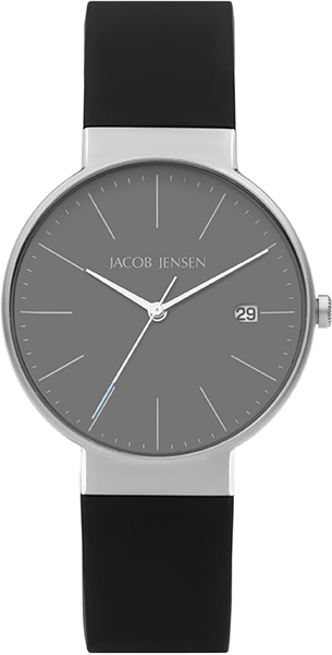 Dit is een horloge van het merk Jacob Jensen gemaakt voor heren.
De specificaties zijn als volgt:
Kastmaat: 37 mm
Kastdikte: 7,5
Bandlengte: 21
Bandbreedte: 18
Waterdichtheid: 5 ATM / 50 Meter / 165 Feet
Dit horloge heeft de volgende functies/eigenschappen:
Datumaanduiding