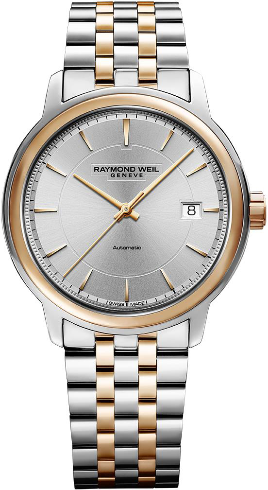 Dit is een horloge van het merk Raymond Weil gemaakt voor heren.
De specificaties zijn als volgt:
Kastmaat: 40 mm
Kastdikte: 9
Waterdichtheid: 5 ATM / 50 Meter / 165 Feet
Dit horloge heeft de volgende functies/eigenschappen:
Datumaanduiding