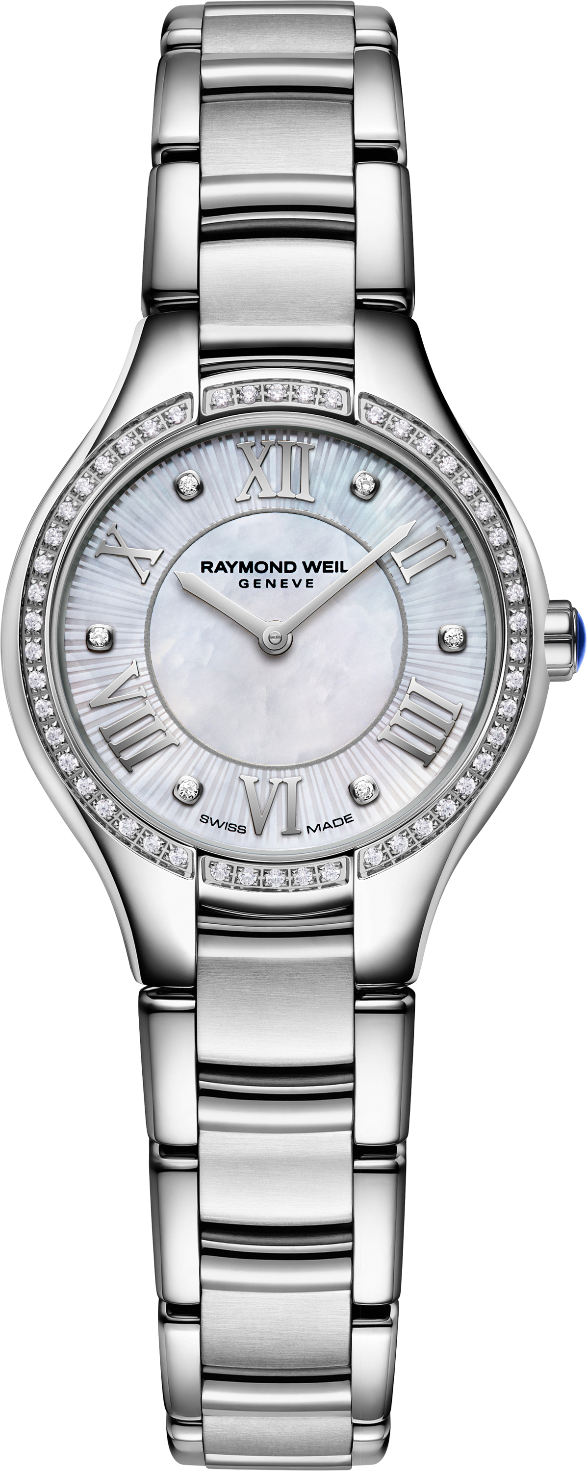 Dit is een horloge van het merk Raymond Weil gemaakt voor dames.
De specificaties zijn als volgt:
Kastmaat: 24 mm
Waterdichtheid: 5 ATM / 50 Meter / 165 Feet
Dit horloge heeft de volgende functies/eigenschappen:
Datumaanduiding