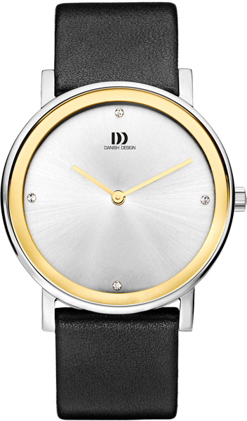 Danish Design dameshorloge met zwarte band en bicolor uitvoering.

Kastmaat: 34 mm
Kastdikte: 6,9
Bandlengte: 203
Bandbreedte: 18
Gewicht: 26 gram
Waterdichtheid: 3 ATM / 30 Meter 