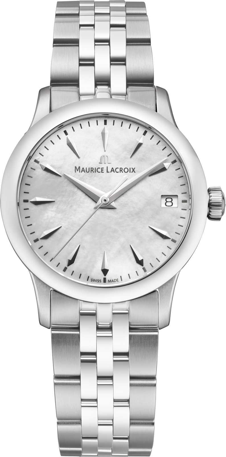 Dit is een horloge van het merk Maurice Lacroix gemaakt voor dames.
De specificaties zijn als volgt:
Kastmaat: 33 mm
Waterdichtheid: 10 ATM / 100 Meter / 330 Feet
Dit horloge heeft de volgende functies/eigenschappen:
Datumaanduiding