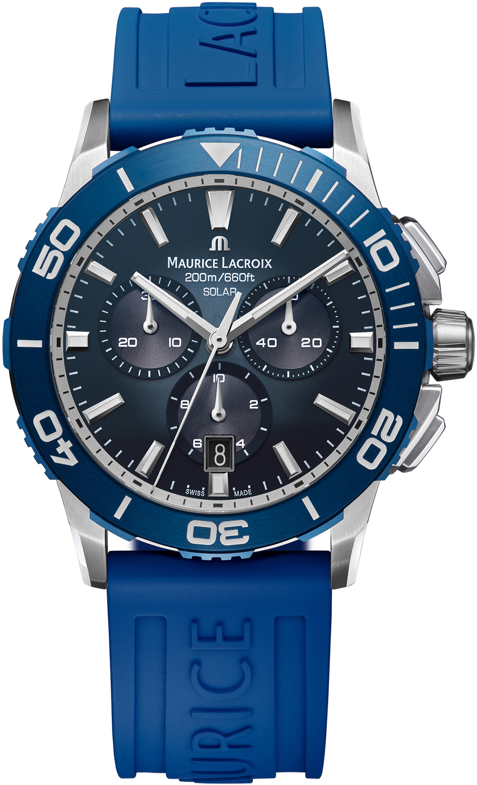 Dit is een horloge van het merk Maurice Lacroix gemaakt voor heren.
De specificaties zijn als volgt:
Kastmaat: 42 mm
Waterdichtheid: 20 ATM / 200 Meter / 660 Feet
Dit horloge heeft de volgende functies/eigenschappen:
Diver
Chronograaf
Datumaanduiding