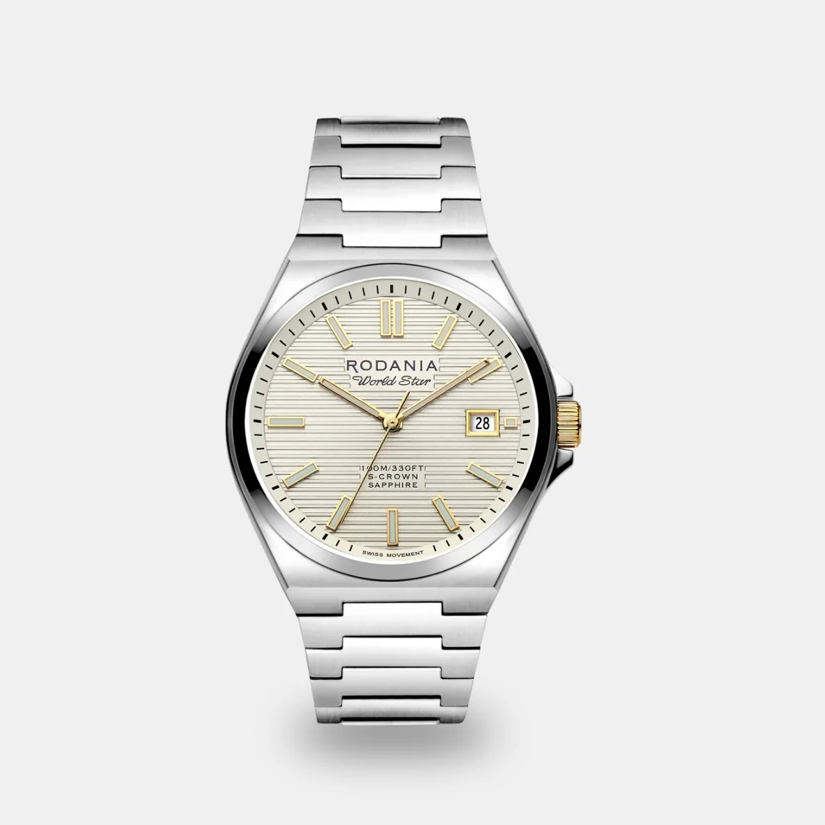 Rodania pays tribute to its heritage with the release of the new World Star 2024 Edition, a modern reinterpretation of the 1974 edition. Embodying timeless elegance, this watch features a vintage case design, an engraved world map on the case back, a Swiss movement and a sapphire glass. The World Star 2024 is not just a nostalgic re-edition, it's a manifesto of Rodania's commitment to revive its past and build a new future.