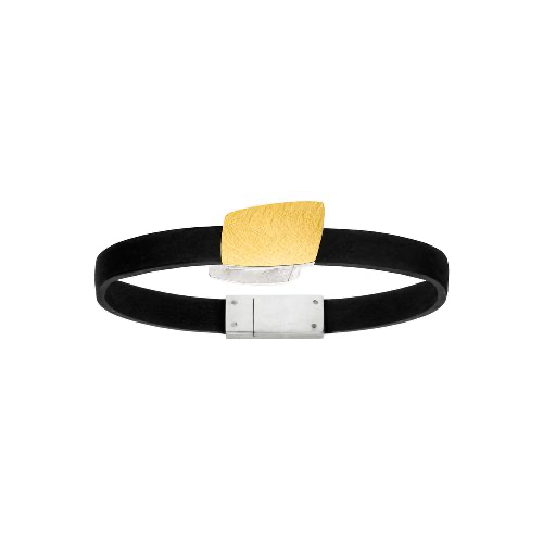 Armband mit  Kautschukband,  ist ein stilvolles Schmuckst&uuml;ck mit hochwertigem Kautschuk, ideal f&uuml;r jeden Anlass. Tragen Sie es alleine f&uuml;r einen minimalistischen Look oder kombinieren Sie es mit anderen Armb&auml;ndern f&uuml;r einen trendigen Layering-Effekt. Perfekt f&uuml;r Ihren t&auml;glichen Stil.