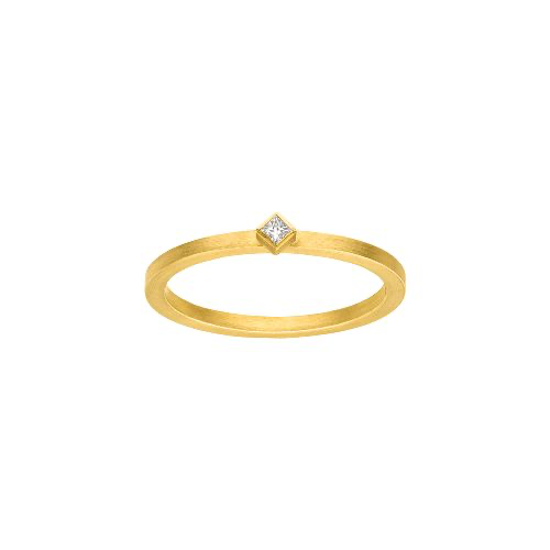 Produktdetails: Dieser Ring  pr&auml;sentiert einen eleganten Prinzessschliff-Diamanten von 0,05ct auf 18 Karat Gold (AU750). Ideal f&uuml;r Gr&ouml;&szlig;e 57.

Trageempfehlung: Perfekt f&uuml;r formelle Anl&auml;sse oder als allt&auml;gliches Schmuckst&uuml;ck, kombiniert mit anderen schlichten Ringen, um einen eleganten Look zu vervollst&auml;ndigen.