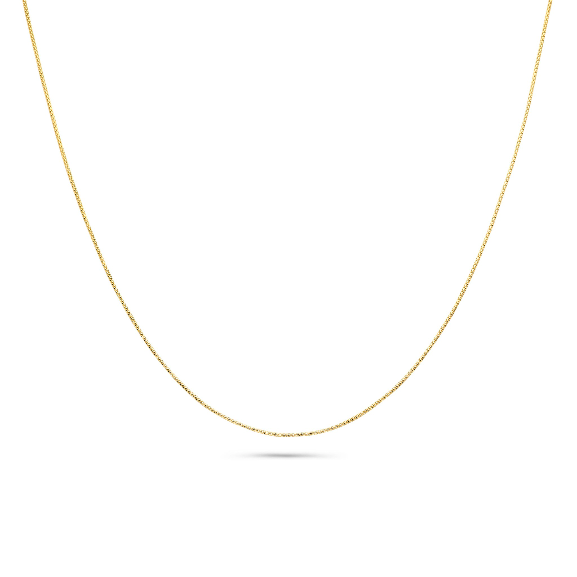 Vergulde popcorn collier 45 cm