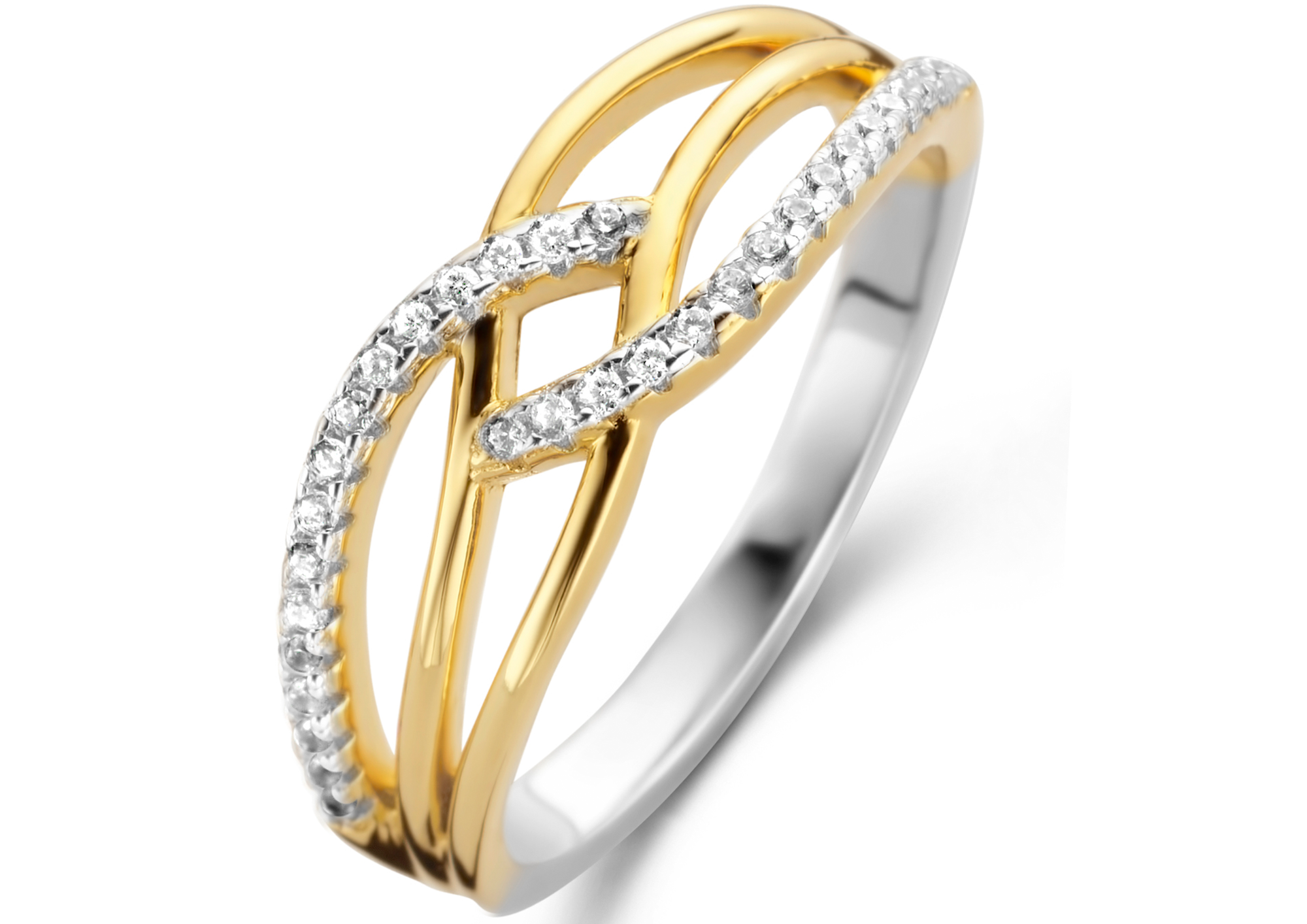 Ring in bi-color zilver 