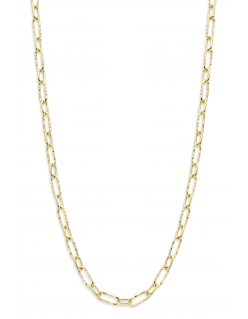 Mori gold filt&eacute; 4,4 mm brede closed forever, ronde buis met gedraaide schakel